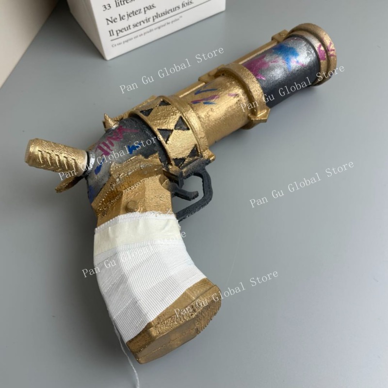 Cosplay Prop Display - 28 センチメートル/11.02 インチジンクスピストルカスタマイズされた 3D プリントコスプレ刀モデル小道具ゲーム周辺機器おもちゃの銃工芸品ギフトグッズディスプレイ