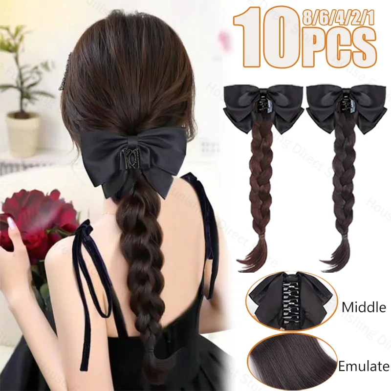 新しい爪クリップ弓かつらポニーテール把握クリップタイプかつら - Cosplay Prop Bow のレビューと価格
