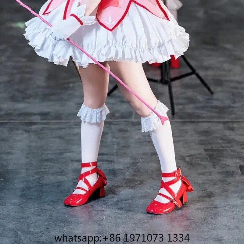 アニメ魔法少女まどか☆マギカ鹿目まどかコスプレ靴女の子ロリー - Cosplay Prop Bow のレビューと価格