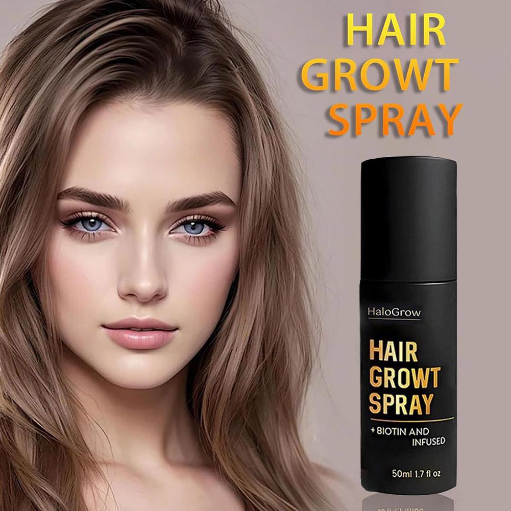 生姜オイルとビオチン配合の天然育毛スプレー、より太く豊かな髪 - Hair Spray Color のレビューと価格