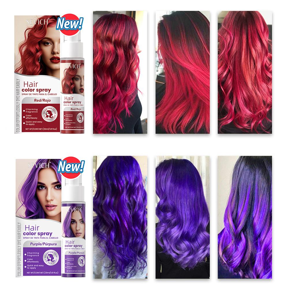 8色ヘアカラースプレー使い捨てヘアダイハロウィンコスプレ用一 - Hair Spray Color のレビューと価格