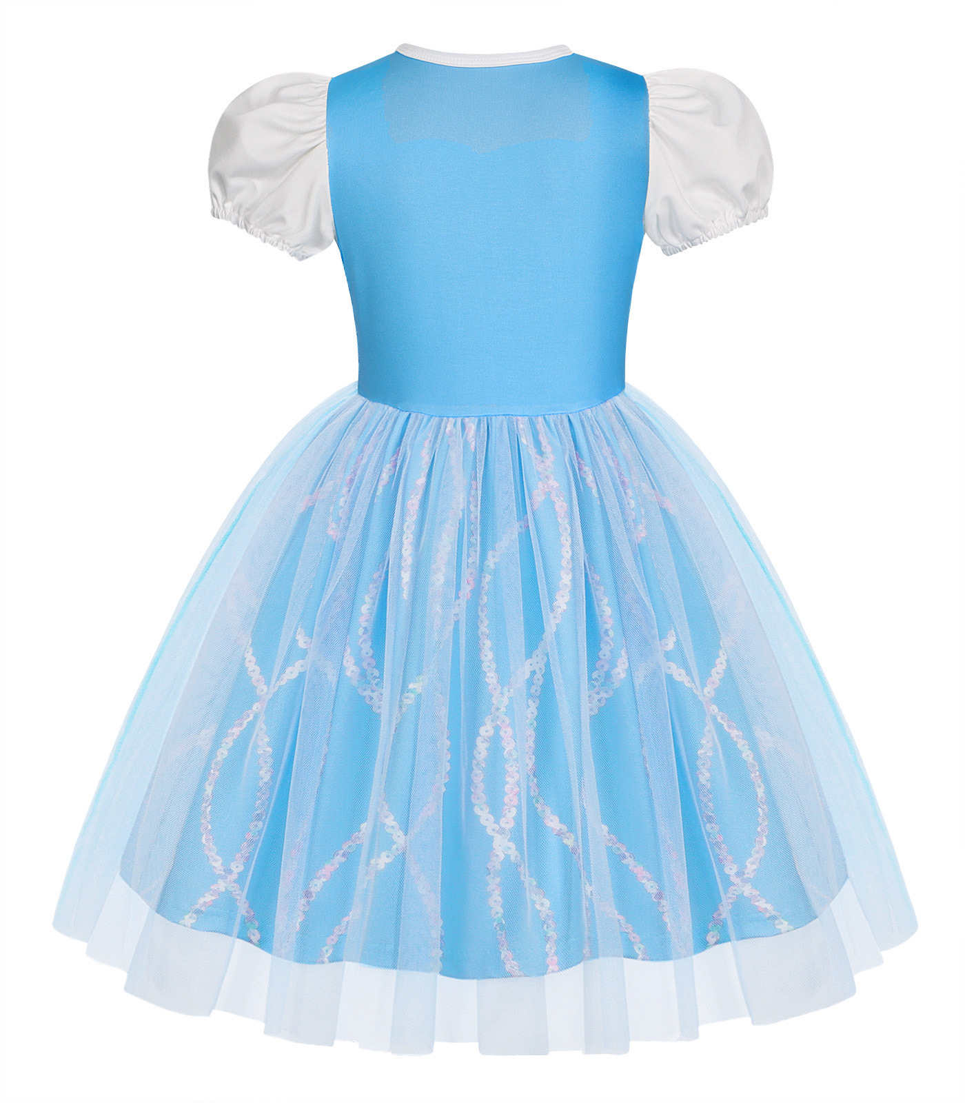 ディズニーブループリンセスシンデレラドレス夏子供プリンセスド - Cosplay Prop Bow のレビューと価格