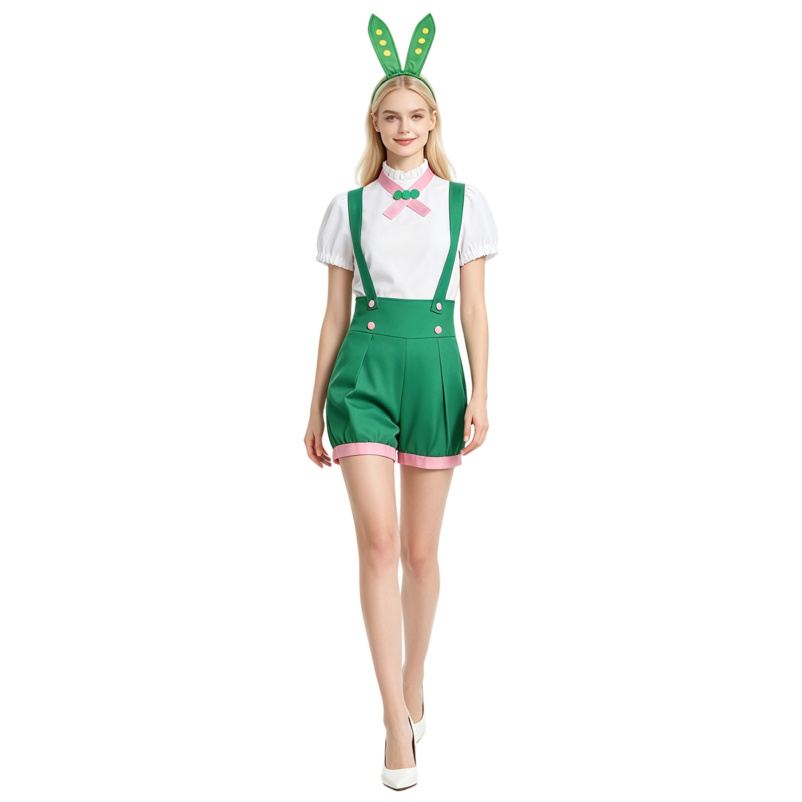 WHH アニメ ズンダモン コスプレ衣装 トップジャンプスー - Cosplay Prop Bow のレビューと価格