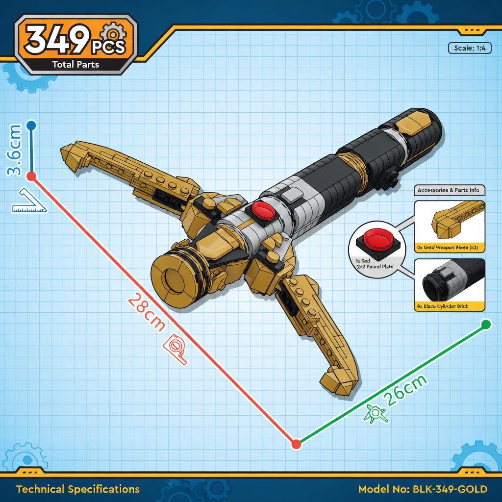 SF エネルギーソード ヒルト MOC ビルディングブロック - Cosplay Prop Building のレビューと価格
