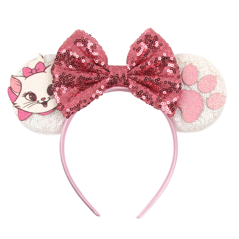 新しい可愛いマウス耳ヘッドバンド 女性用スパンコール付き 5 - Cosplay Prop Bow のレビューと価格